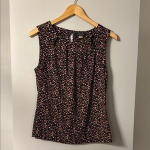 Tommy Hilfiger Black and Red Patterned Sleeveless Top